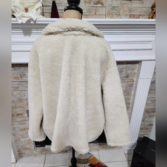 Nike Swoosh-logo faux-shearling short‎ teddy jacket plus size 2X new!! - Picture 7 of 12